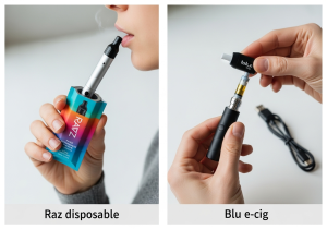 The Ultimate Simplicity of a Ready-to-Use Disposable Vape A hand easily unwrapping a Raz vape, ready for immediate use