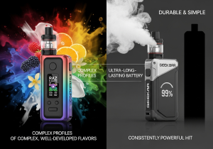 Raz Vape vs. Geek Bar: A Head-to-Head Comparison Two vapes, a Raz and a Geek Bar, sitting side-by-side for comparison