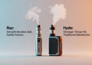 The Feel of Nicotine: Smooth vs. Strong A visual representation of smooth (like flowing silk) versus strong (like a sharp line or wave)