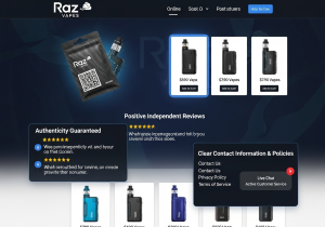 Verifying Vape Authenticity with QR Code A close-up of a QR code on a Raz Vape box for authenticity check