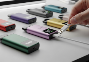 The Quality and Appeal of Raz Vape Design A close-up shot highlighting the sleek design and texture of a Raz disposable vape