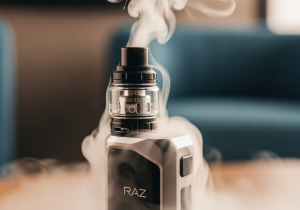 Raz vs Elf Bar Head-to-Head A Raz vape and an Elf Bar vape placed side-by-side on a neutral background