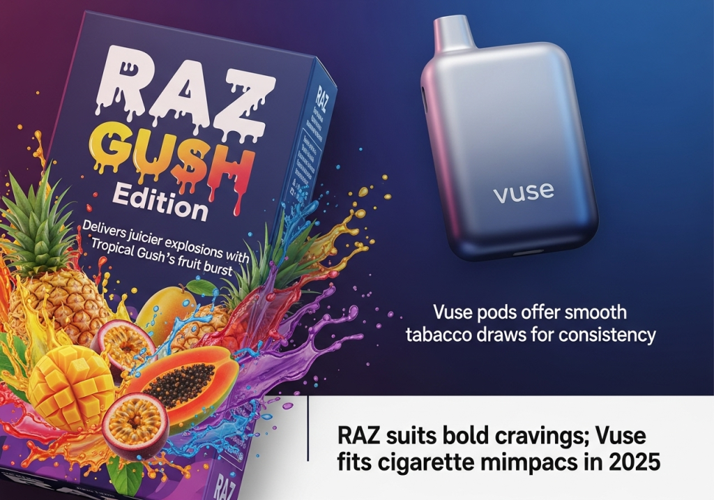 What GUSH Edition vs. Vuse: Juicy Explosions vs. Smooth Draws for Expats in 2025?