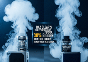 RAZ vs Vandy Clouds Menthol mesh clouds RAZ Clear vs Vandy