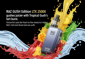 RAZ GUSH vs HorizonTech Pods Gushier juice flavors vape
