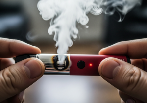 Illustrating the difference between spaced and chain vaping A diagram showing a cool-down period between puffs versus rapid, back-to-back puffs