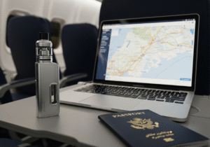 High Puff Count Equals Value and Convenience A single, sleek vape device metaphorically replacing a pile of ten smaller disposable vapes.