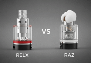 Vape Coil Technology: Ceramic vs. Cotton Wick A side-by-side macro shot of a ceramic vape coil and a traditional cotton-wicked coil.