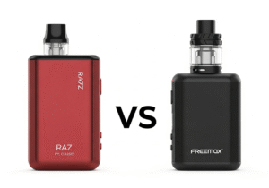 International Import and Vape Logistics Cargo containers stacked at a busy port, ready for international shipping.