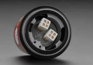 Precision Manufacturing for Leak-Proof Vapes An inside look at a vape manufacturing facility, with robotic arms assembling components.