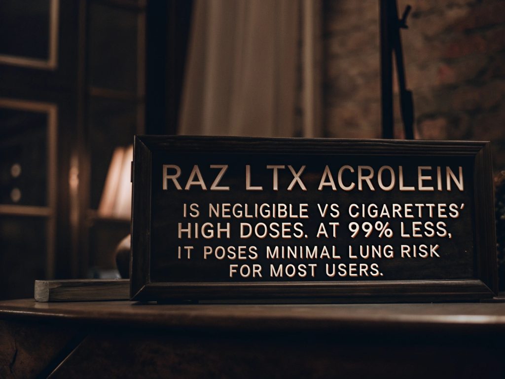 raz ltx acrolein is negligible vs cigarettes hi